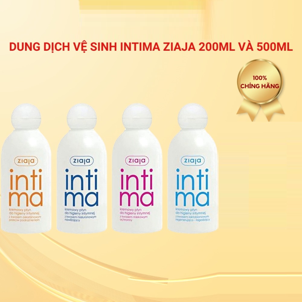 Dung dịch vệ sinh phụ nữ Intima Ziaja chính hãng Ba Lan khử mùi giảm viêm nhiễm cân bằng độ pH tự nhiên,dưỡng ẩm dịu nhẹ