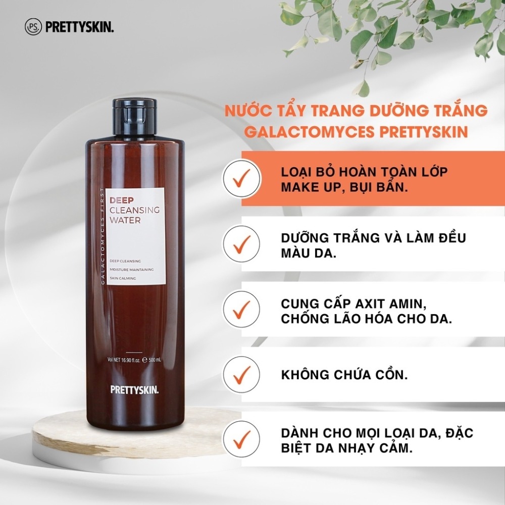 Nước Tẩy Trang Cho Mọi Làn Da Pretty Skin Cleansing Water, nước tẩy trang cho da khô, da dầu, da mụn, da nhạy cảm
