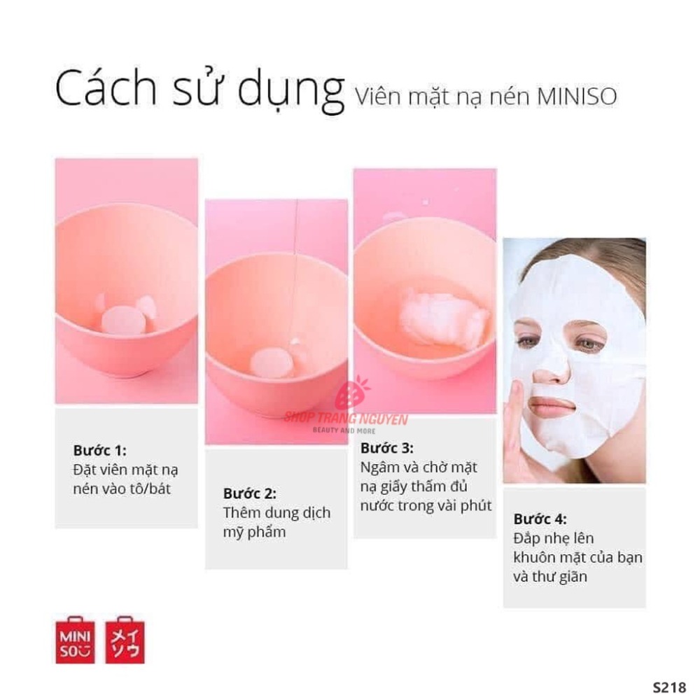 Mặt Nạ Giấy Nén Miniso Nhật Bản tiện lợi cho mọi việc chăm sóc da của bạn