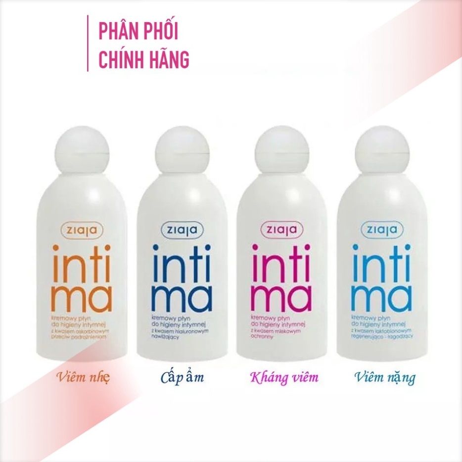 Dung dịch vệ sinh phụ nữ Intima Ziaja chính hãng Ba Lan khử mùi giảm viêm nhiễm cân bằng độ pH tự nhiên,dưỡng ẩm dịu nhẹ