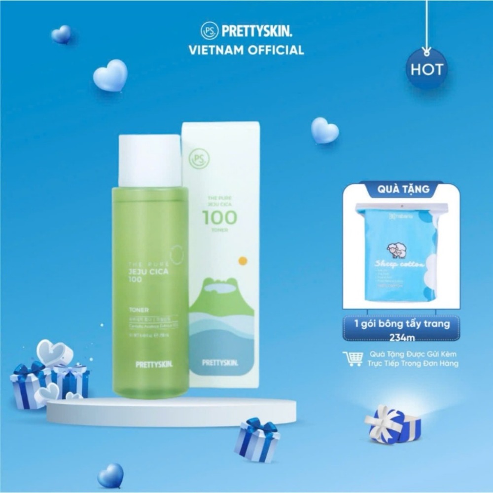 Nước hoa hồng rau má Prettyskin 250ml