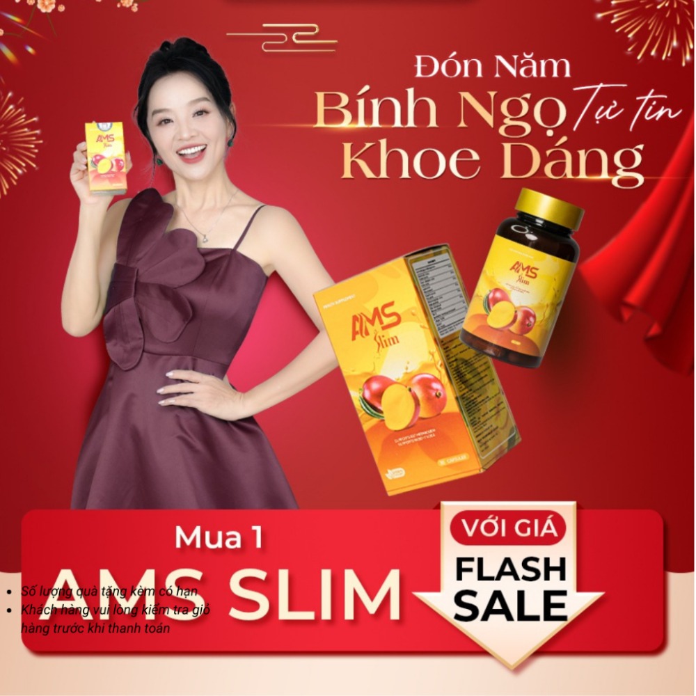 Viên Uống AMS SLIM Hỗ Trợ Chuyển Hóa Chất Béo Giảm Cảm Giác Thèm Ăn