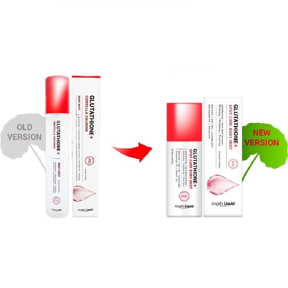 Xịt Giảm Mụn Lưng Sáng Da Cơ Thể Angel's Liquid Glutathione+ Spot Care Body Mist 150ml