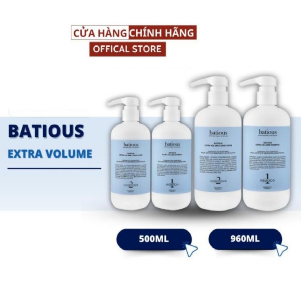 Dầu Gội Dầu Xả BATIOUS Phục Hồi Tóc Hư Tổn, Dưỡng Ẩm Và Kiềm Dầu Giúp Phồng Chân Tóc