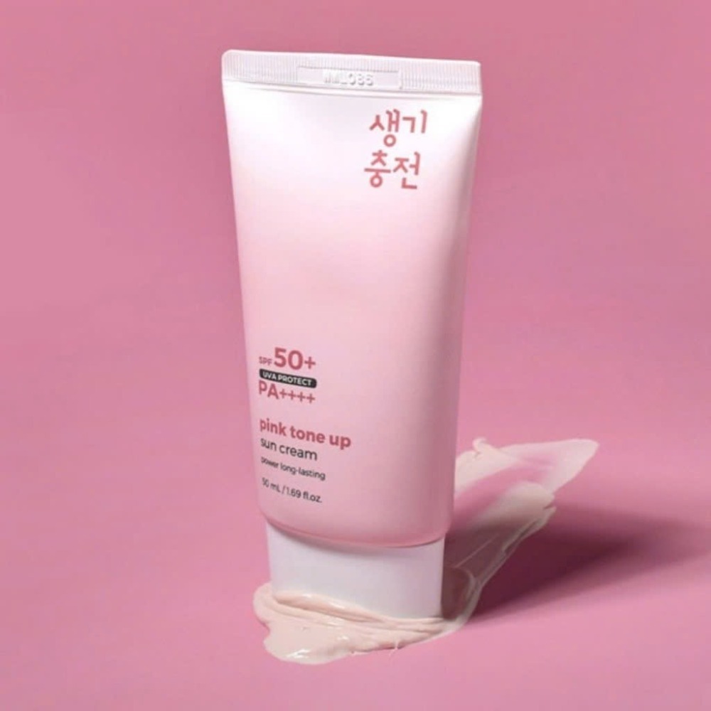 Kem Chống Nắng Pink Tone Up Sun Cream Pretty Skin 50+ PA++++
