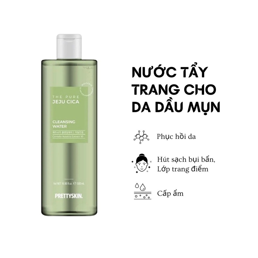 Nước Tẩy Trang Cho Mọi Làn Da Pretty Skin Cleansing Water, nước tẩy trang cho da khô, da dầu, da mụn, da nhạy cảm