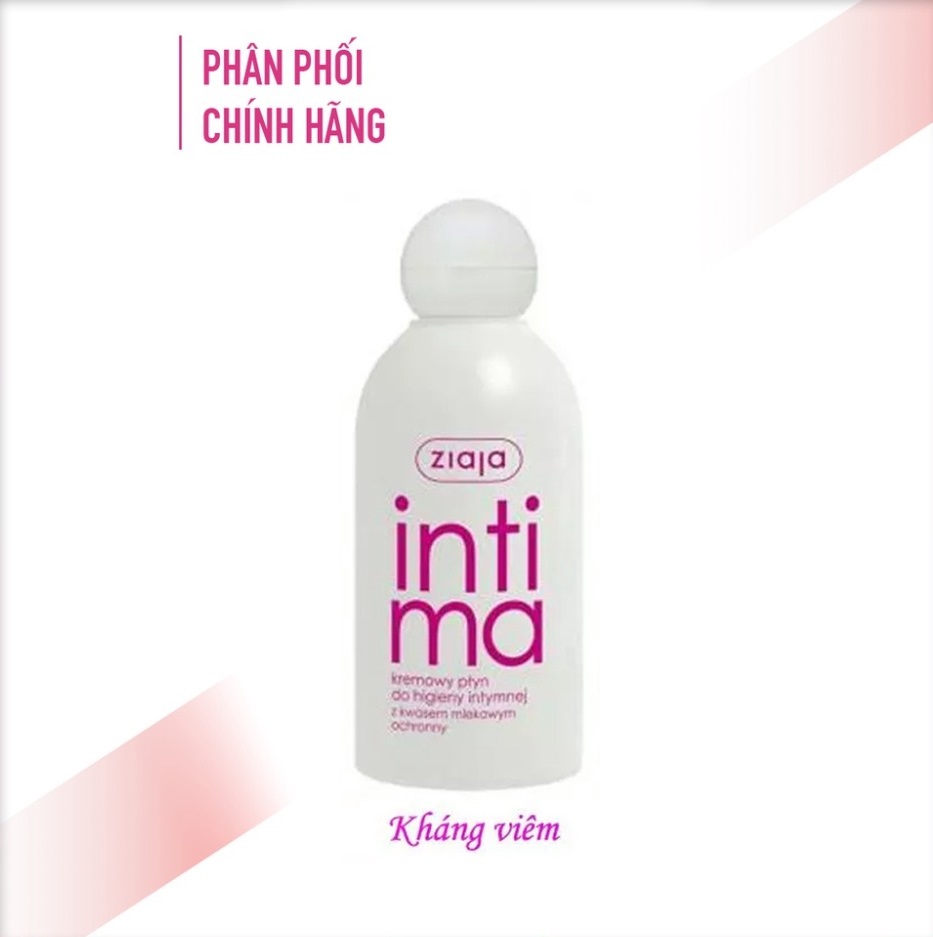 Dung dịch vệ sinh phụ nữ Intima Ziaja chính hãng Ba Lan khử mùi giảm viêm nhiễm cân bằng độ pH tự nhiên,dưỡng ẩm dịu nhẹ