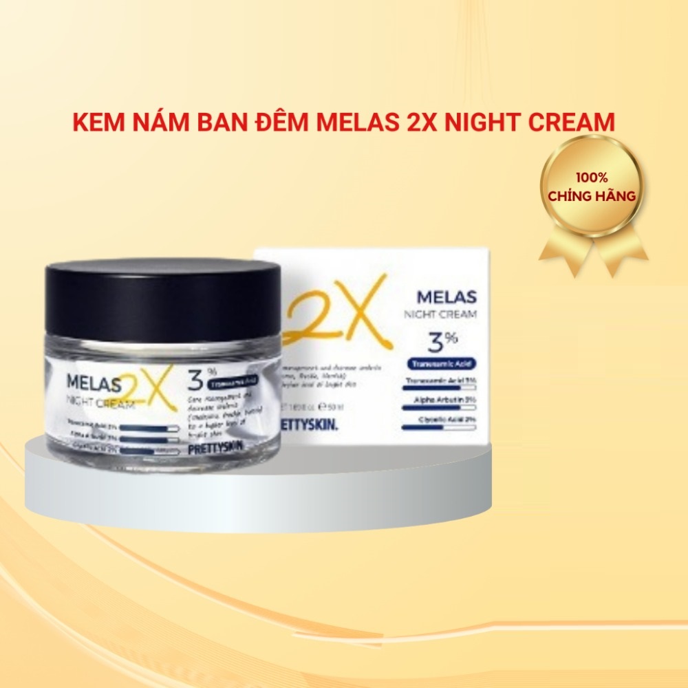 Kem nám ban đêm Melas 2X Night Cream Prettyskin 50ml
