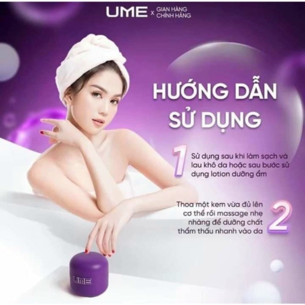 Ume Ngọc Trinh- Kem Dưỡng Trắng Da Body Giúp Hỗ Trợ Mờ Vết Thâm Sạm, Cấp Ẩm, Chống Nắng Cho Da 200gr Chính Hãng