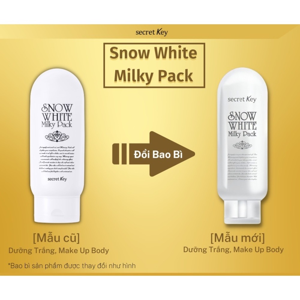 Kem Ủ Trắng SECRET KEY SNOW WHITE Milky Pack dưỡng da trắng mịn 200g chính hãng
