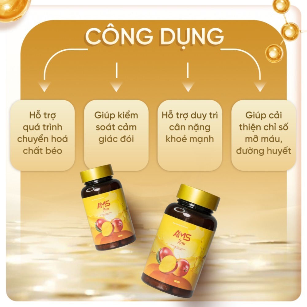 Viên Uống AMS SLIM Hỗ Trợ Chuyển Hóa Chất Béo Giảm Cảm Giác Thèm Ăn