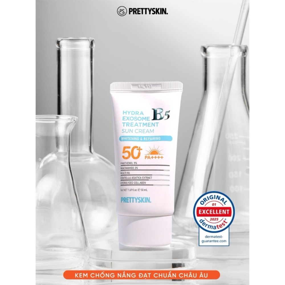 Kem chống nắng phục hồi Hydra B5 Exosome Prettyskin - 50ml