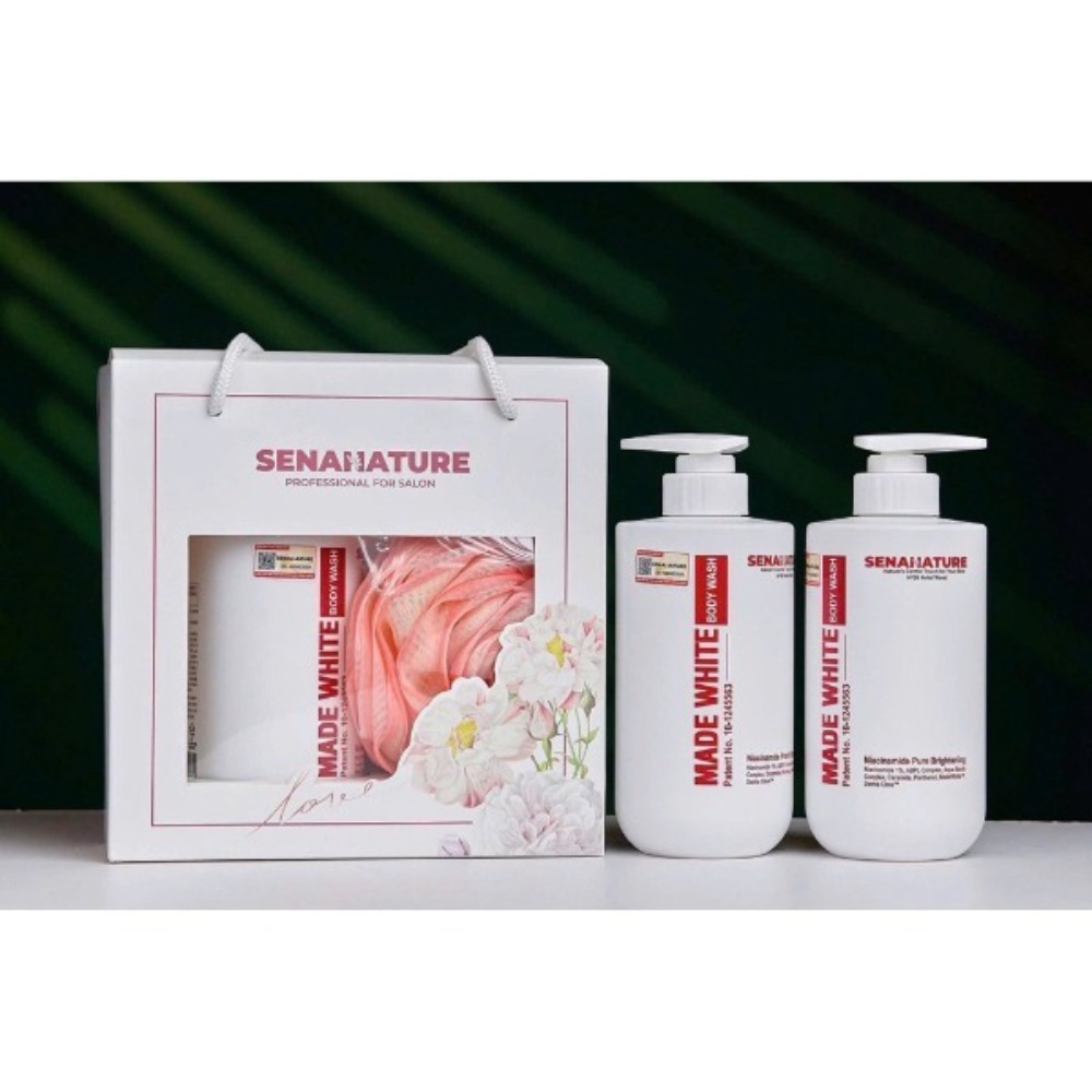Sữa tắm senanature trắng da, dưỡng ẩm làm sạch sâu body wash nước hoa 500ml