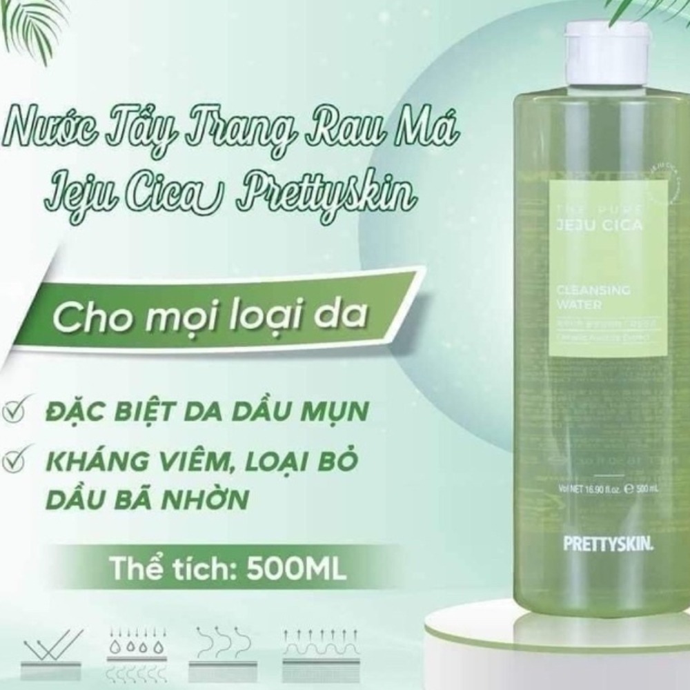 Nước Tẩy Trang Pretty Skin 500ml - Sạch Sâu, Ẩm Mượt, An Toàn Cho Da Giải Pháp Tẩy Trang Cho Da Nhạy Cảm