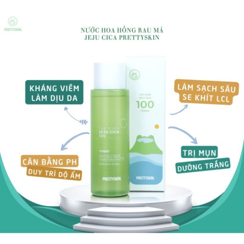Nước hoa hồng rau má Prettyskin 250ml