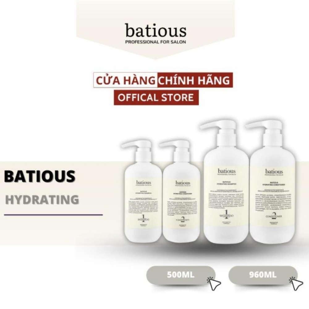 Dầu Gội Dầu Xả BATIOUS Phục Hồi Tóc Hư Tổn, Dưỡng Ẩm Và Kiềm Dầu Giúp Phồng Chân Tóc