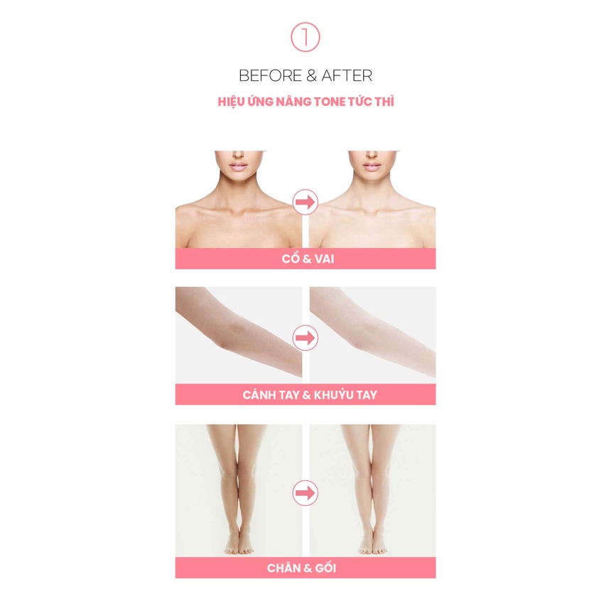Combo Dưỡng Thể Ngày&Đêm X2 Dưỡng Da Sáng Hồng Body Whisis Premium Collagen + Glutathione Whitening Body Lotion 200ml