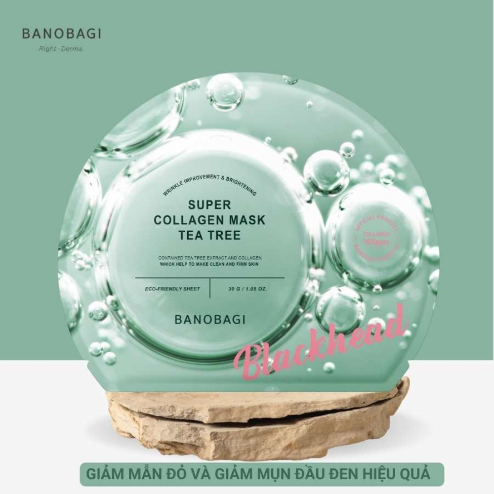 Mặt Nạ Miếng Ngừa Lão Hóa, Bổ Sung Collagen, Dưỡng Trắng & Cấp Ẩm Banobagi Vitamin, Super Collagen Mask 30ml
