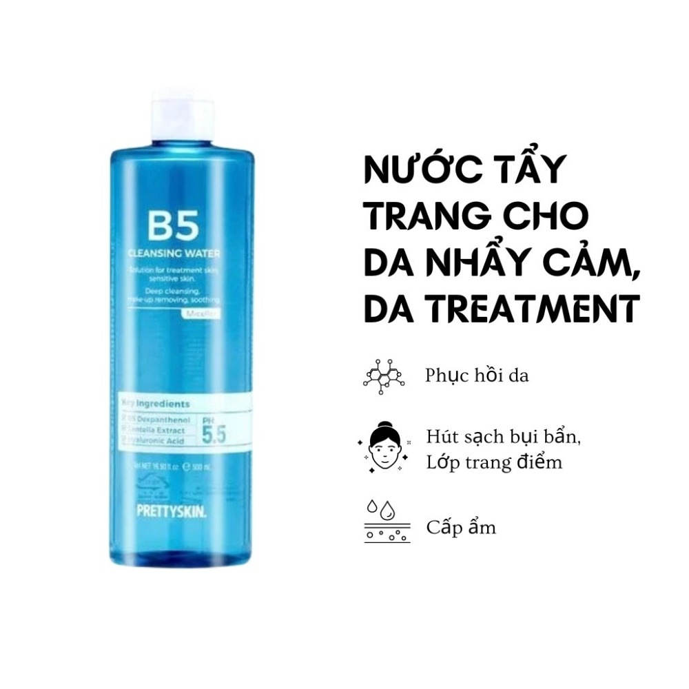 Nước Tẩy Trang Cho Mọi Làn Da Pretty Skin Cleansing Water, nước tẩy trang cho da khô, da dầu, da mụn, da nhạy cảm
