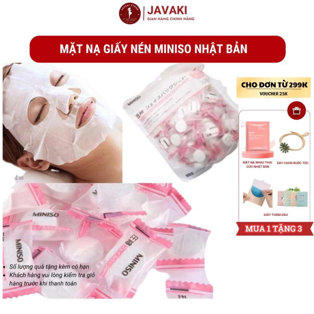 Mặt Nạ Giấy Nén Miniso Nhật Bản tiện lợi cho mọi việc chăm sóc da của bạn