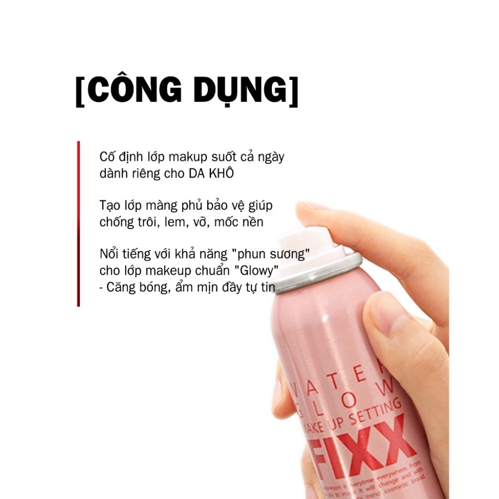 Xịt Khóa Makeup Toàn Diện So Natural Phân Loại Theo Từng Loại Da All Day Tight - Real Matte - Water Glow 75ML