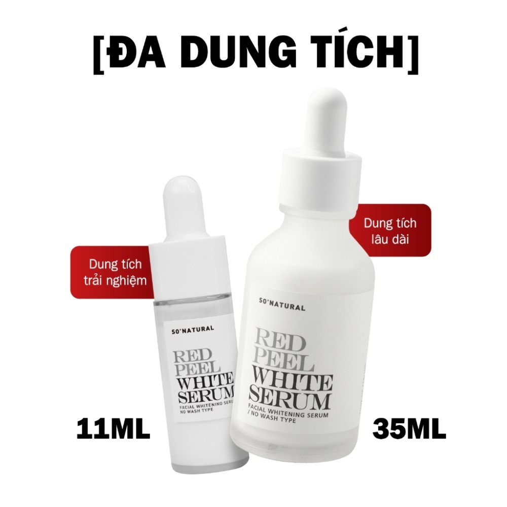 Serum Tinh Chất Peel White So Natural 11ML-35ML- Dưỡng Trắng, Cải thiện Tàn Nhang & Cấp Ẩm Sâu Chỉ Sau 1 Đêm