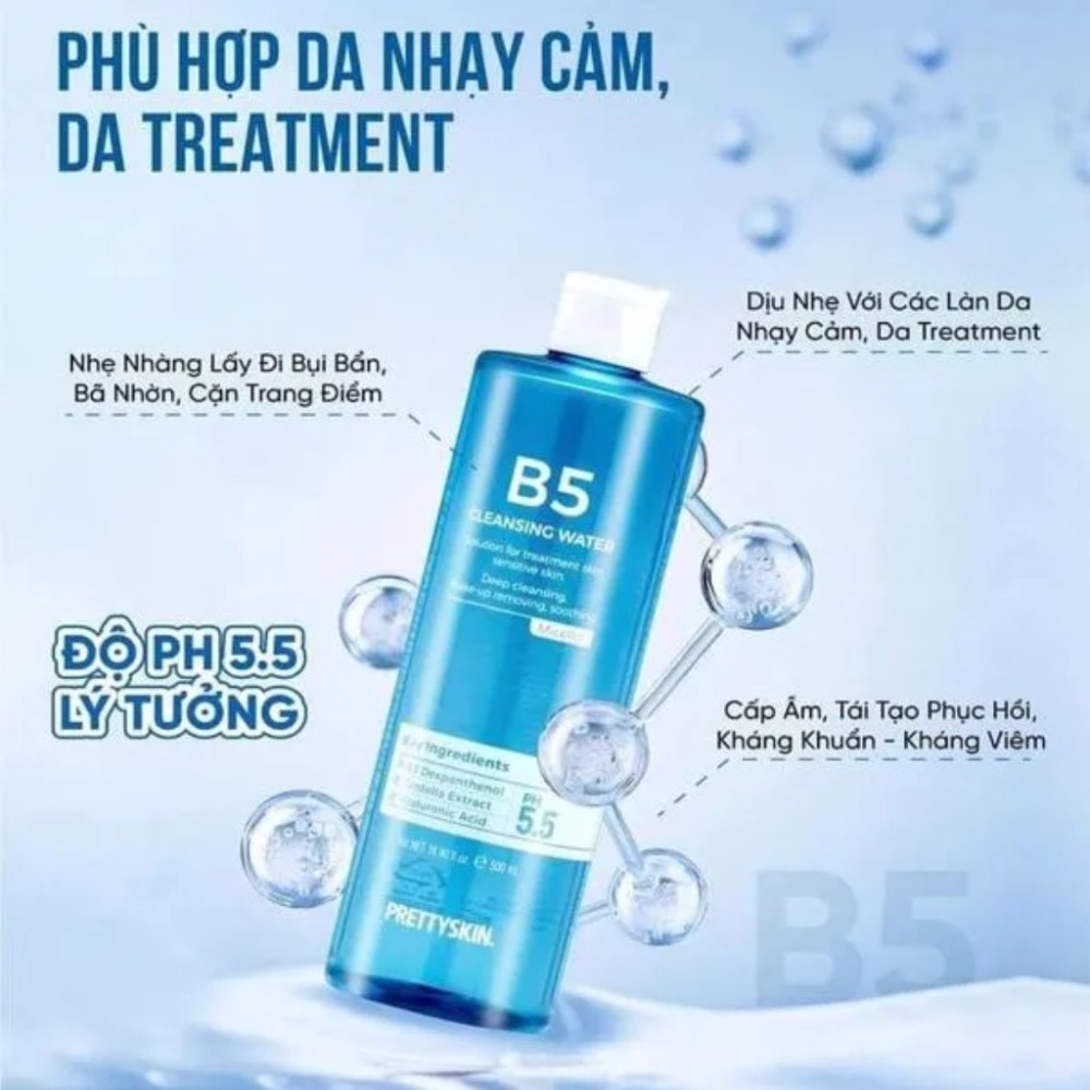 Nước Tẩy Trang Cho Mọi Làn Da Pretty Skin Cleansing Water, nước tẩy trang cho da khô, da dầu, da mụn, da nhạy cảm