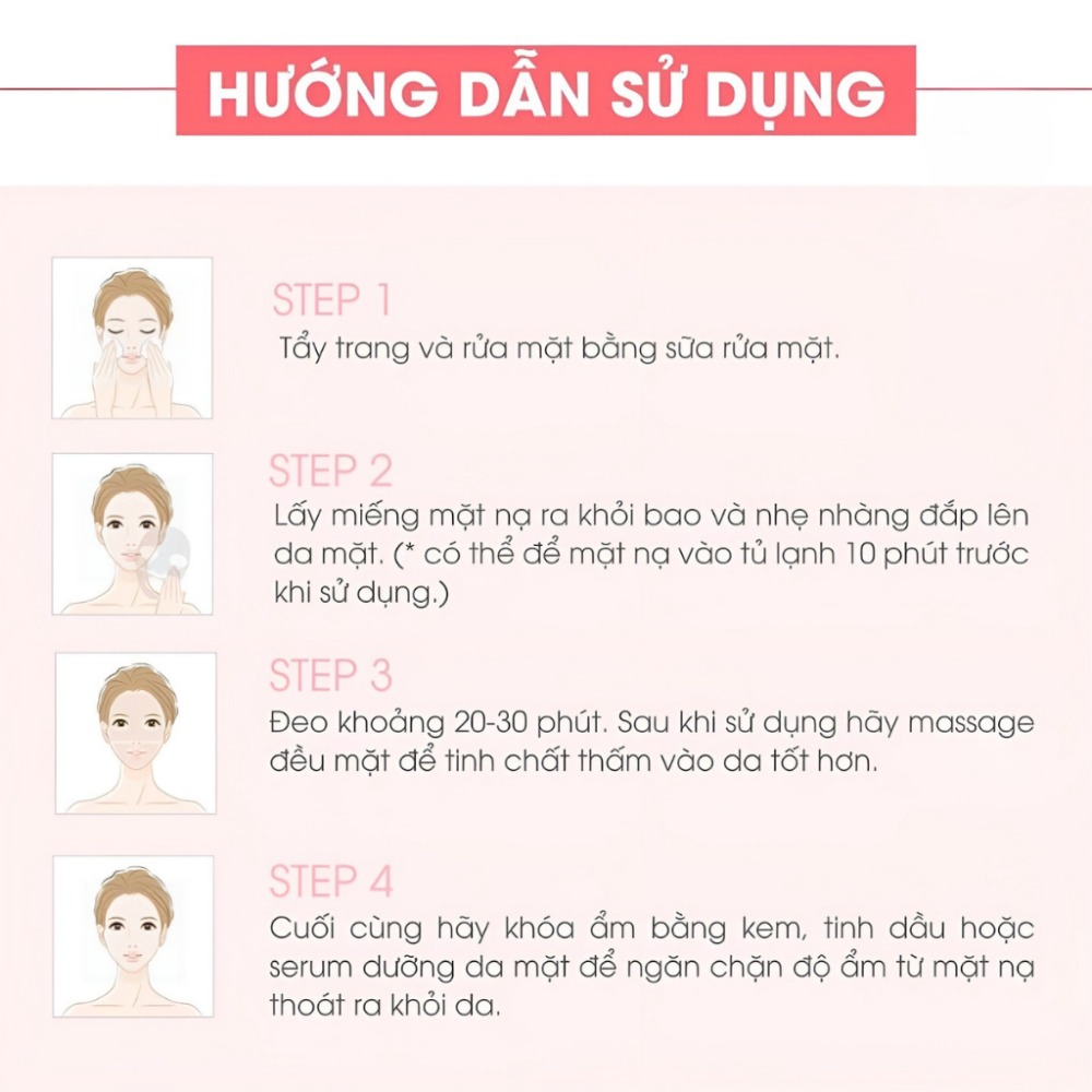 Mặt nạ nhau thai cừu cuống rốn tế bào gốc Nhật Bản Rwine Beauty dưỡng da, cung cấp độ ẩm, tái tạo collagen