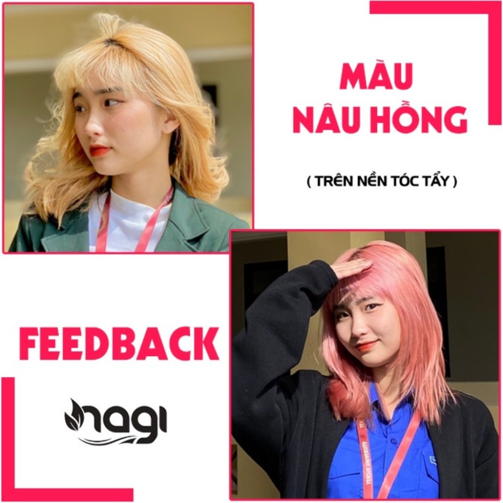 Dầu gội nhuộm tóc Nagi, dầu gội thảo dược chiết xuất từ thiên nhiên không gây khô xơ tóc chai 400ml