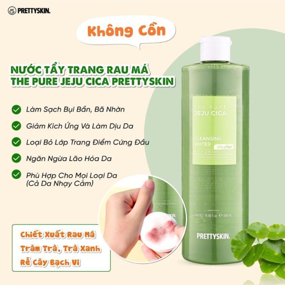 Nước Tẩy Trang Cho Mọi Làn Da Pretty Skin Cleansing Water, nước tẩy trang cho da khô, da dầu, da mụn, da nhạy cảm