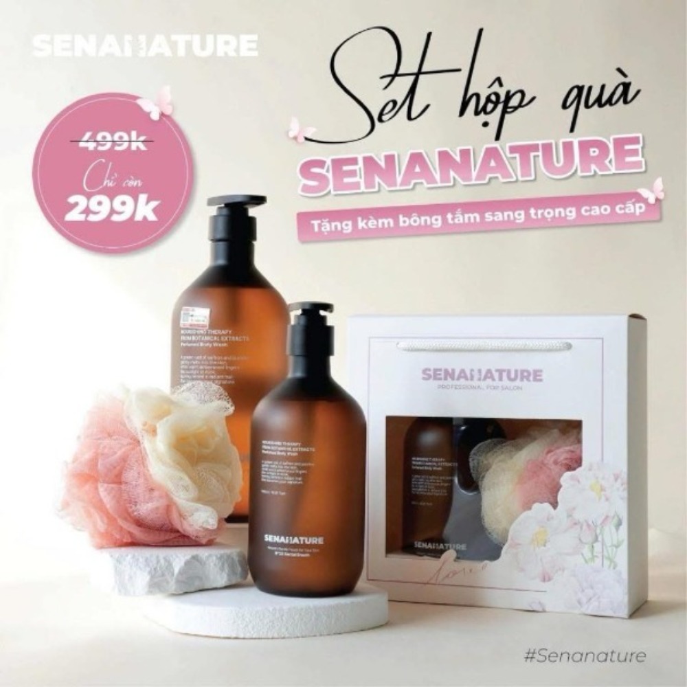 Sữa tắm senanature trắng da, dưỡng ẩm làm sạch sâu body wash nước hoa 500ml