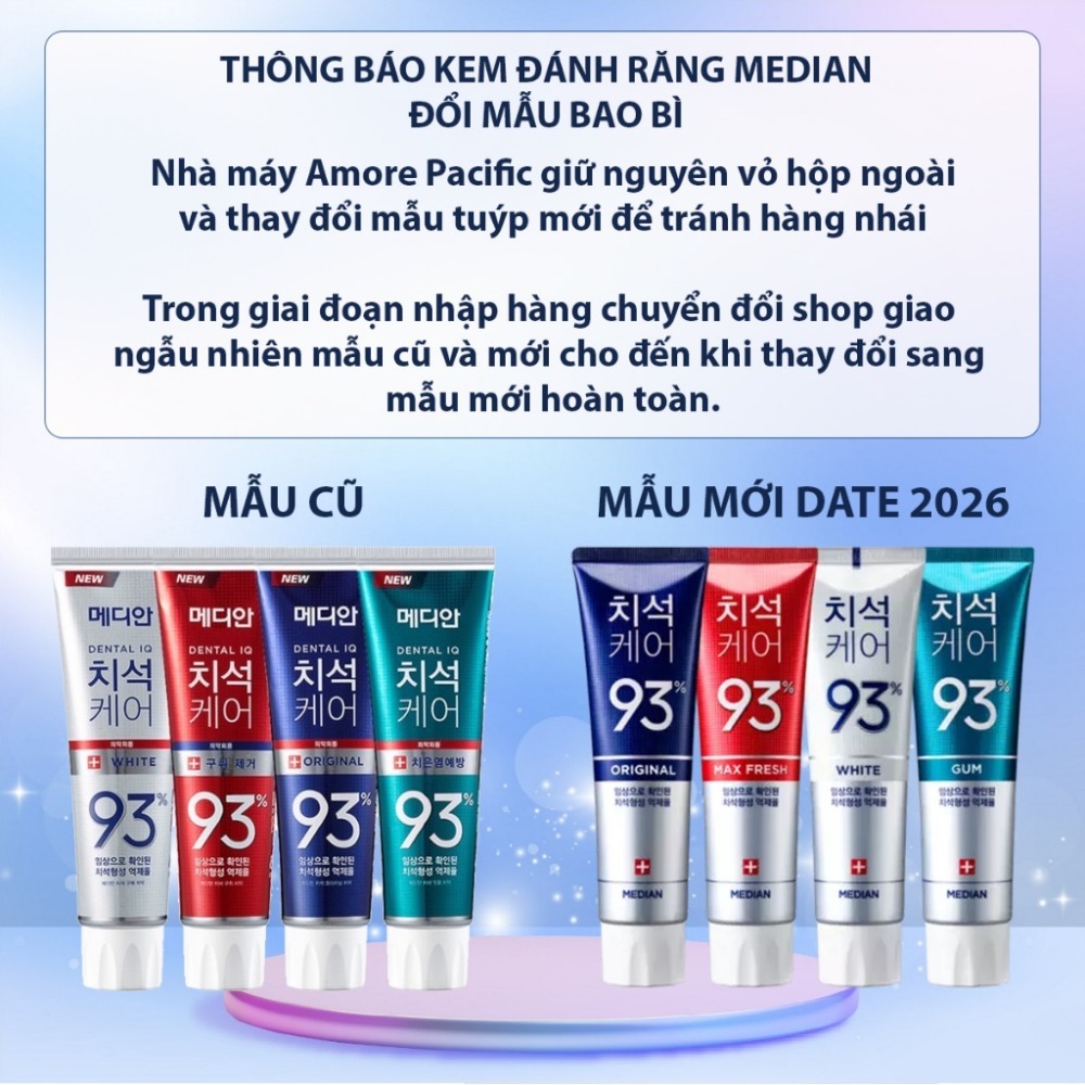 Kem đánh răng Median 93% 120g chính hãng