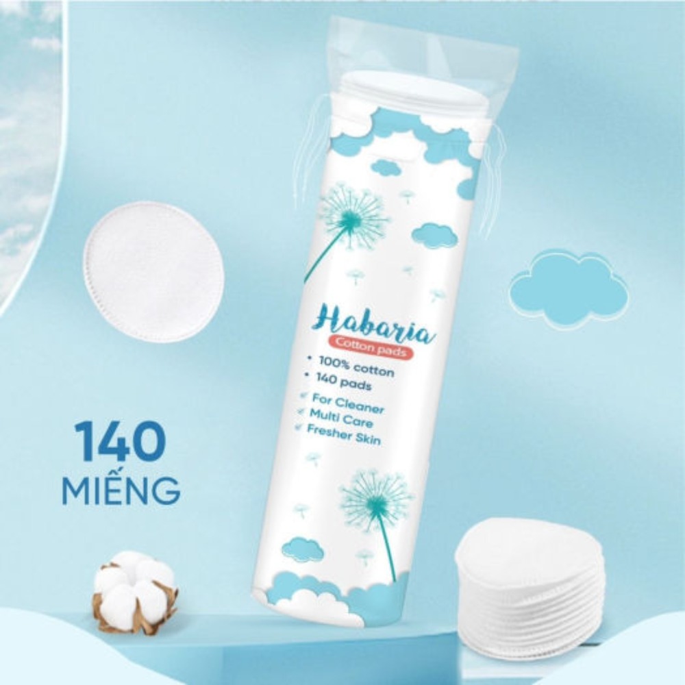 Bông tẩy trang Habaria Cotton Pads Túi Tròn