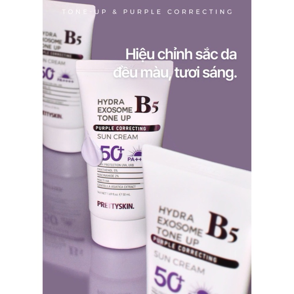 Kem chống nắng phục hồi Hydra B5 Exosome Prettyskin - 50ml