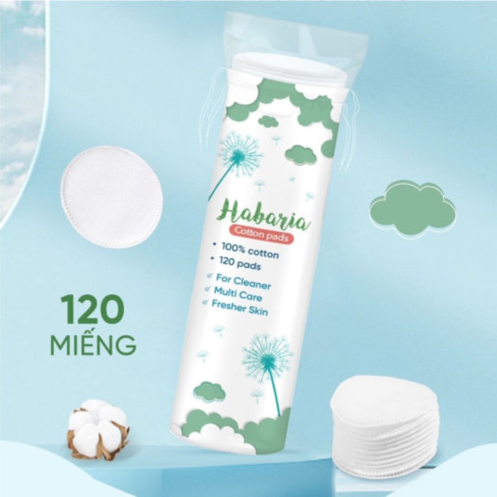 Bông tẩy trang Habaria Cotton Pads Túi Tròn