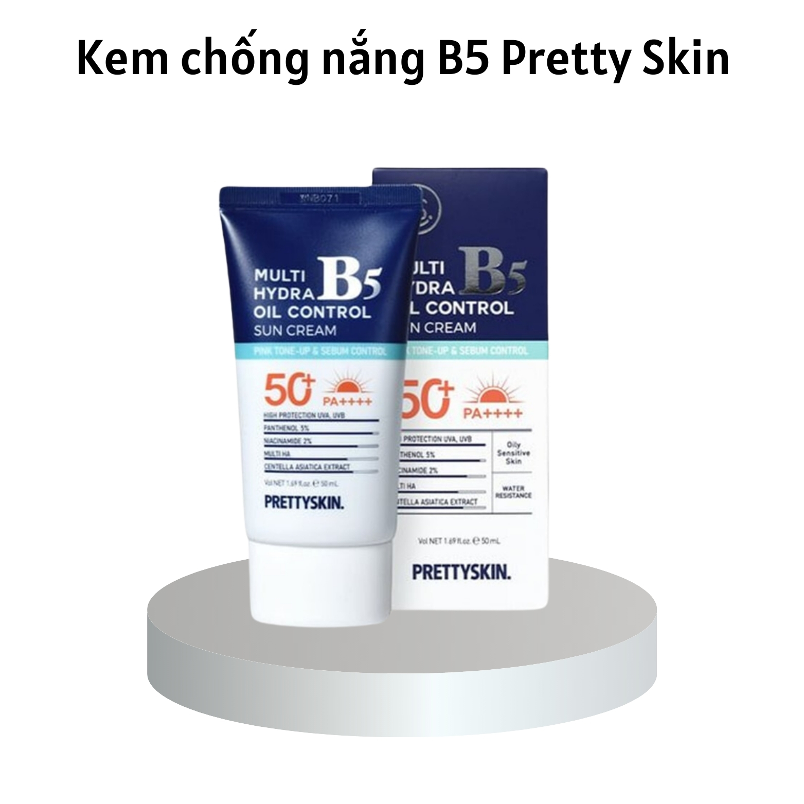 Kem chống nắng phục hồi Hydra B5 Exosome Prettyskin - 50ml