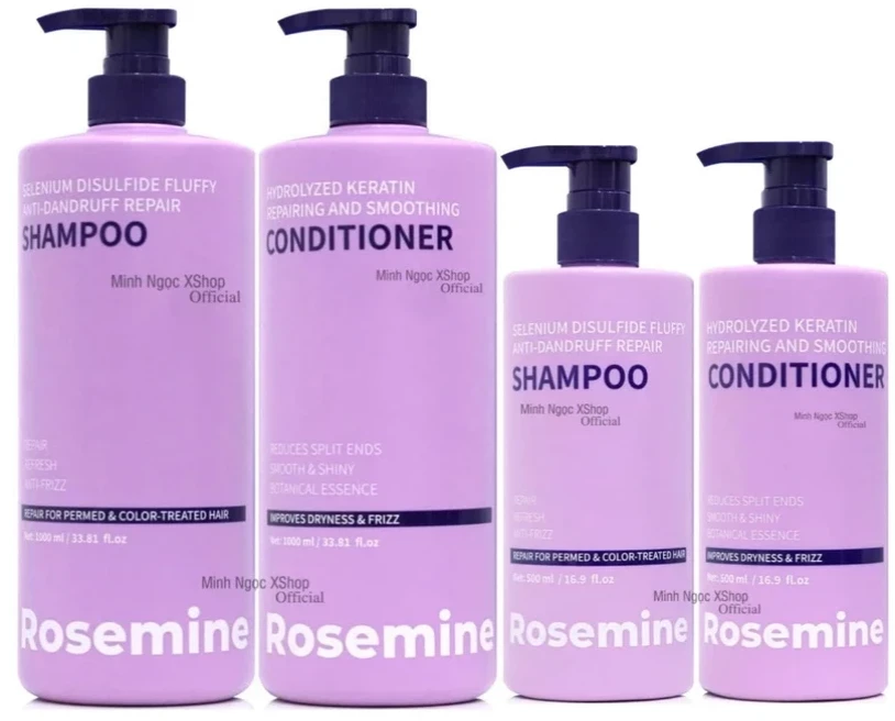 Bộ Dầu gội xả Rosemine Repair phục hồi làm phồng tóc ngăn ngừa tóc gãy rụng 500ML - 1000ML