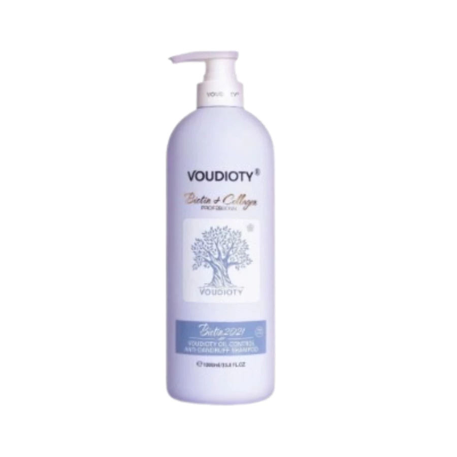 Dầu gội xả Biotin Collagen Voudioty 500ml - 1000ml chống rụng tóc, phục hồi , giảm gàu, kiểm soát dầu (tròn)