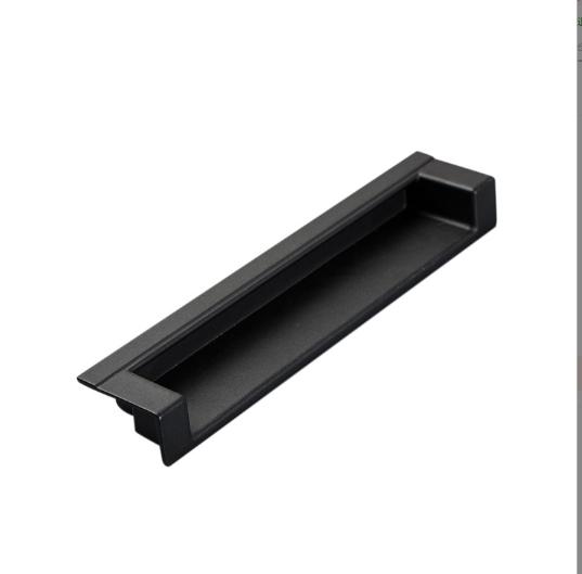 Tay nắm âm chìm màu đen,Tay nắm cửa trượt âm chìm có rãnh HD 6595