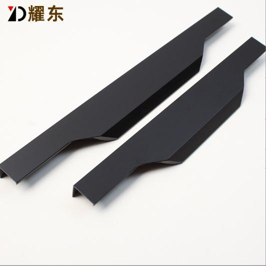 Tay nắm vô hình màu đen tay nắm dài ẩn tủ quần áo cửa tay nắm nhúng nhôm viền ngón tay cái.