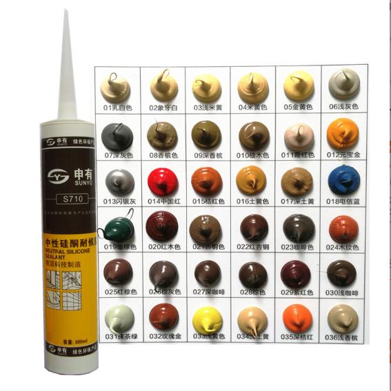 Keo silicol màu chai 300ml trung tính S710 phù hợp trong ngành xây dựng