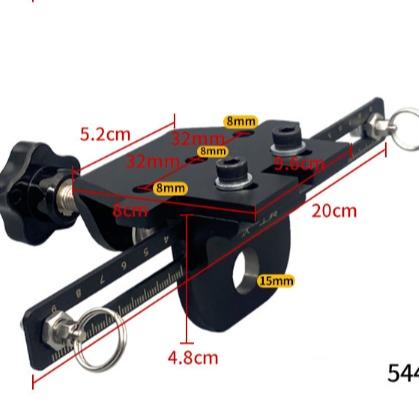 Cử khoan chốt cam bằng thép cabon gồm cử + 3 mũi khoan.