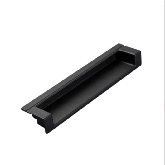 Tay nắm âm chìm màu đen,Tay nắm cửa trượt âm chìm có rãnh HD 6595