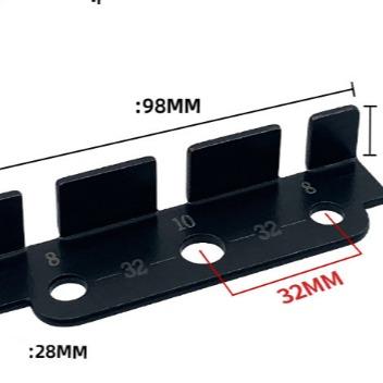 Cử khoan chốt cam bằng thép cabon gồm cử + 3 mũi khoan.