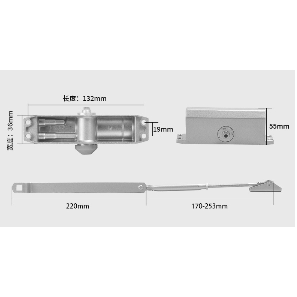 Tay đẩy hơi, cùi chỏ hơi lực 40-60kg