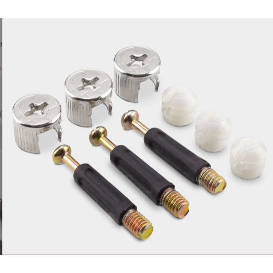 Bộ ốc cam liên kết chốt gỗ 3 thành phần 2 thành phần cao cấp dày dặn