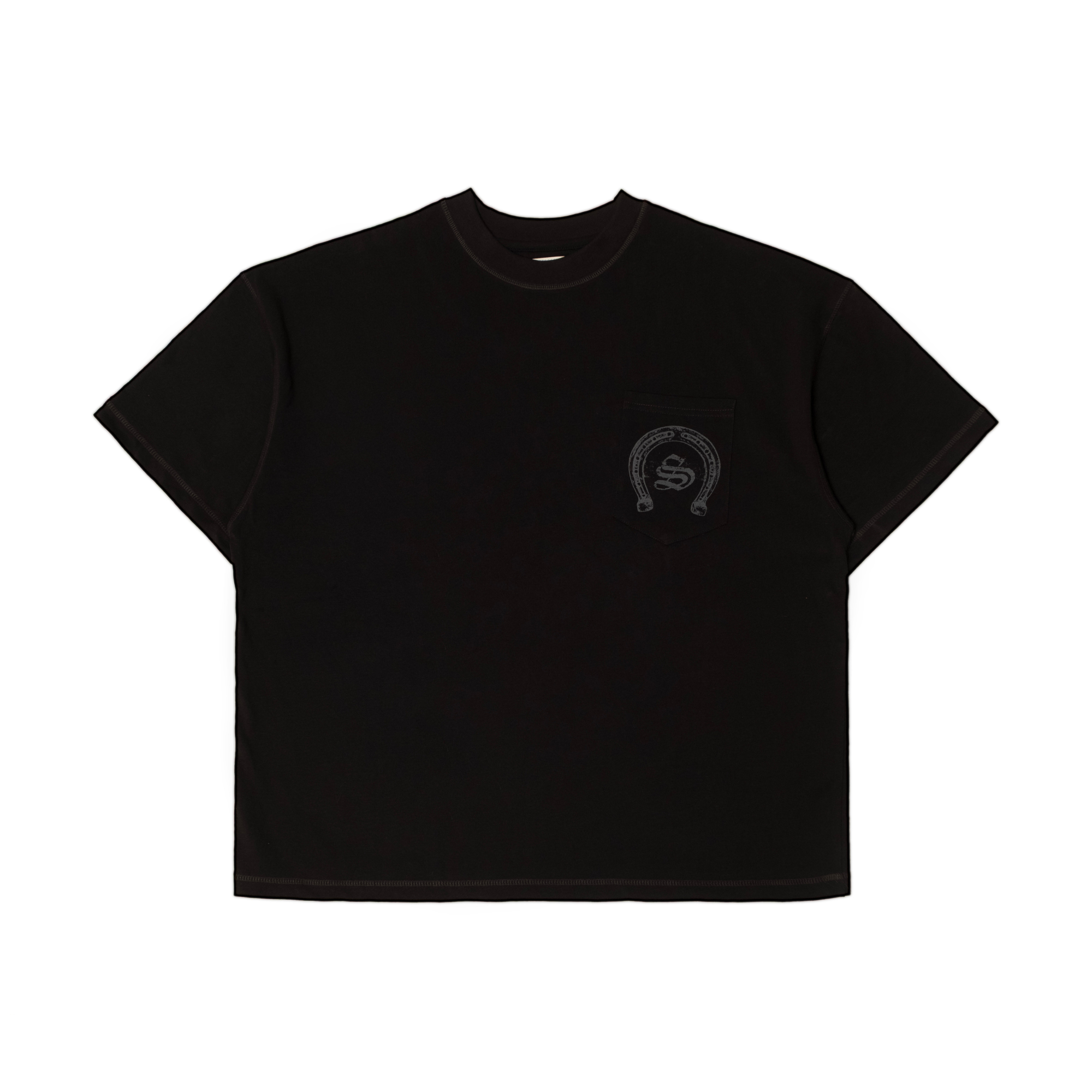 OWN LUCK BOXY T-SHIRT // BLACK