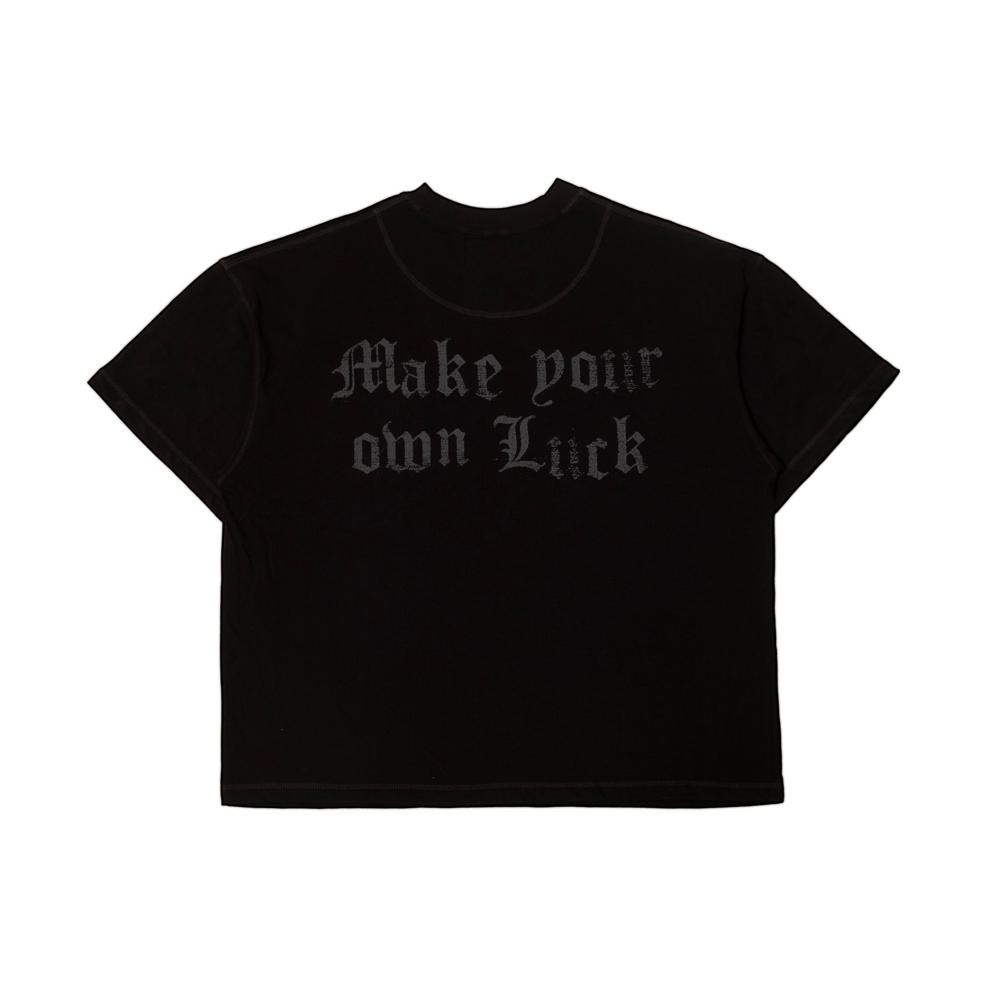 OWN LUCK BOXY T-SHIRT // BLACK