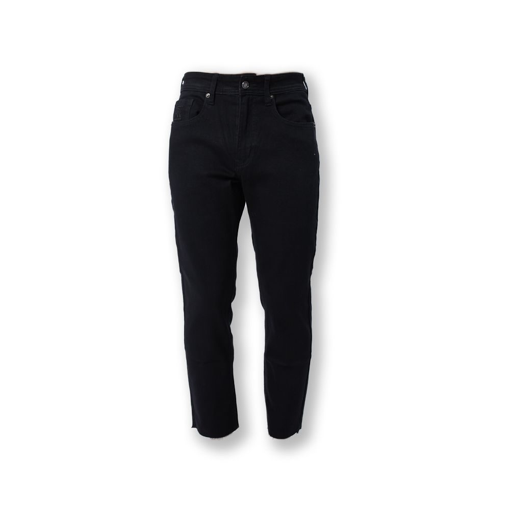 JEANS WASH BLACK CROPPED SN01