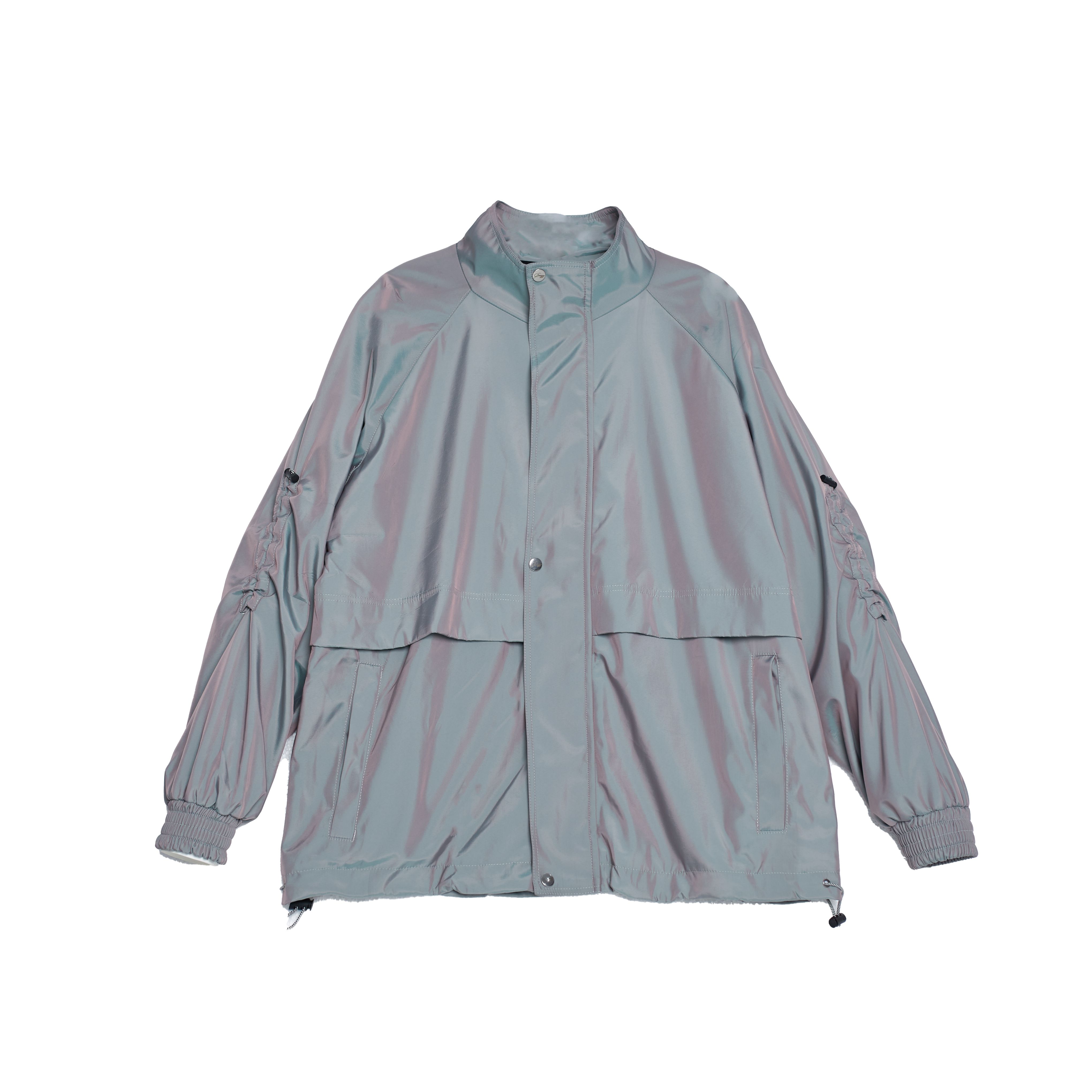 STACKED WINDBREAKER METALLIC GREY